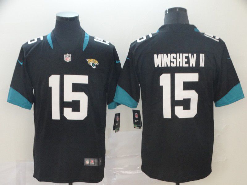 Men Jacksonville Jaguars #15 Minshew ii Black Nike Vapor Untouchable Limited NFL Jersey->pittsburgh steelers->NFL Jersey